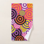 サイケデリックサークルバスタオールセット バスタオルセット (ハンドタオル)