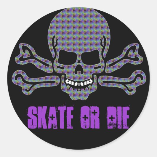 サイケデリックスカル ラウンドシール (正面)