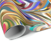 サイケデリックスタイリッシュ壁紙の背景 ラッピングペーパー (ロールコーナー)