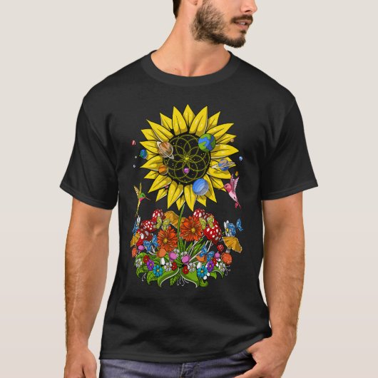 サイケデリックスン フラワー Tシャツ (正面)