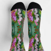 サイケデリックソックス抽象芸術グリーン ソックス (上部)