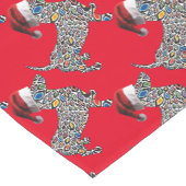 サイケデリックチータDoxieサンタ ショートテーブルランナー (コーナー)