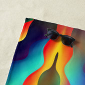 サイケデリックトリップ(幻覚体験)のような抽象芸術 ビーチタオル (インサイチュ)