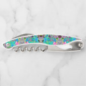 サイケデリックトリップ(幻覚体験)のような緑青の花 ソムリエナイフ (裏面)