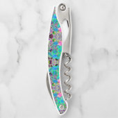 サイケデリックトリップ(幻覚体験)のような緑青の花 ソムリエナイフ (裏面)