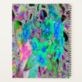サイケデリックトリップ（幻覚体験）のような緑青の花 プランナー手帳 (裏面)
