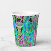 サイケデリックトリップ(幻覚体験)のような緑青の花 紙コップ (裏面)