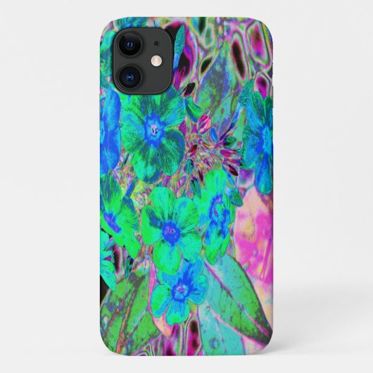 サイケデリックトリップ(幻覚体験)のような緑青の花 Case-Mate iPhoneケース (裏面)