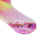 サイケデリックトリップ（幻覚体験）のような虹色ハイビスカス カッティングボード (角)