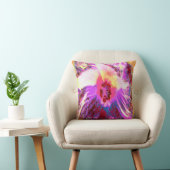 サイケデリックトリップ（幻覚体験）のような虹色ハイビスカス クッション (椅子)