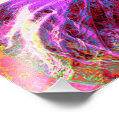 サイケデリックトリップ（幻覚体験）のような虹色ハイビスカス フォトプリント            (角)