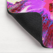 サイケデリックトリップ(幻覚体験)のような虹色ハイビスカス マウスパッド (コーナー)