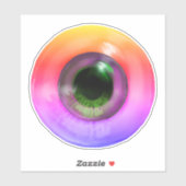 サイケデリックトリップ(幻覚体験)のような風変わり目ファンキー球 シール (シート)