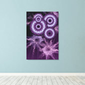 サイケデリックドアウェイズパープルファンタジーキャンバス キャンバスプリント (インサイチュ (ウッドフロア))