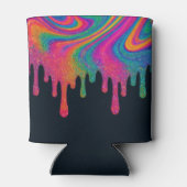 サイケデリックネオンカスタムグリッタードリップクーラーボックス 缶クーラー (裏面)