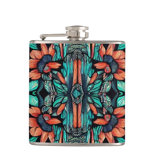 サイケデリックハワイアン フラスク (正面)