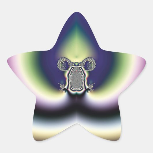 サイケデリックハート 星シール (正面)