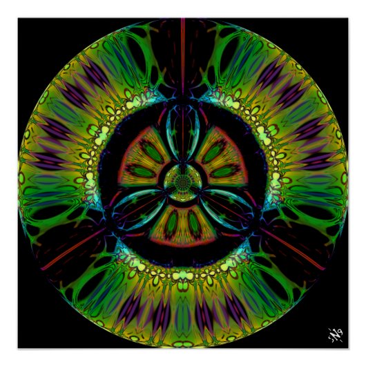 サイケデリックバイオハザードのシンボル ポスター (正面)