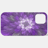 サイケデリックパープルフラワー抽象フラクタルアート Case-Mate iPhoneケース (裏面 (横))