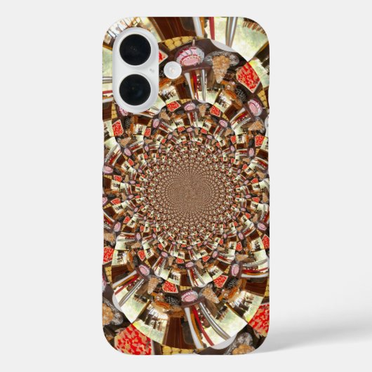 サイケデリックビジョン | アースカラーの抽象画ブラウン系 Case-Mate iPhoneケース (裏面)