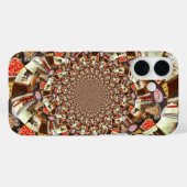 サイケデリックビジョン | アースカラーの抽象画ブラウン系 Case-Mate iPhoneケース (裏面 (横))