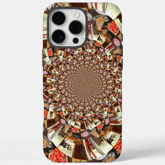 サイケデリックビジョン | アースカラーの抽象画ブラウン系 Case-Mate iPhoneケース (裏面)