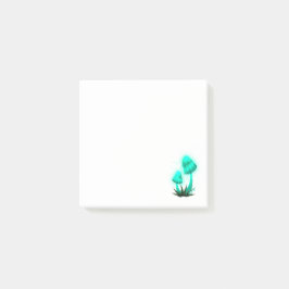 サイケデリックピクシーのキャップ白熱［赤熱］光を放つシアンキノコ ポストイット