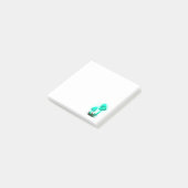 サイケデリックピクシーのキャップ白熱［赤熱］光を放つシアンキノコ ポストイット (アングル)