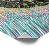 サイケデリックファンタジースパイラルGroovyフラクタルアート ポスター (角)