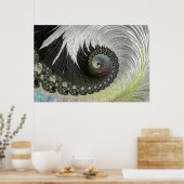 サイケデリックファンタジースパイラルGroovyフラクタルアート ポスター (キッチン)