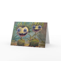 サイケデリックファンタジー折りグリーティングカード