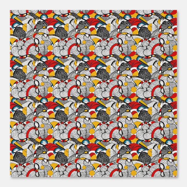 サイケデリックフローラの熱狂：パタ鮮やかーン 壁紙 (正面)