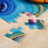 サイケデリックフローラドリームカラフル- Groovy Flower ジグソーパズル (側面)