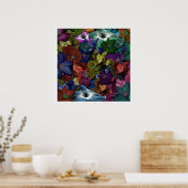 サイケデリックフローラポスター ポスター (キッチン)