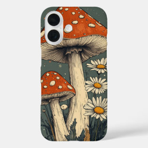 サイケデリックマッシュルームの電話ケース iPhone 16ケース