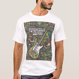 サイケデリックミュージックの雰囲気 レトログラフィックTシャツ、トライ Tシャツ