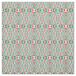 サイケデリックレトロはっきりしたGroovy Christmas Pattern ファブリック