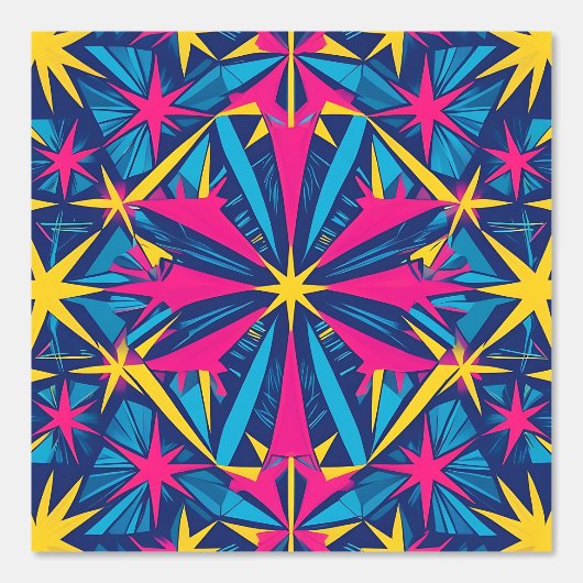 サイケデリックレトロ万華鏡のように千変万化するパターン剥離及びスティック 壁紙 (正面)