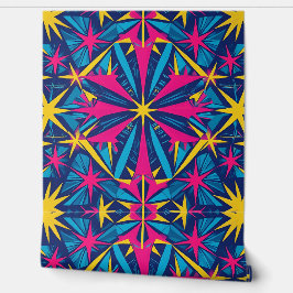 サイケデリックレトロ万華鏡のように千変万化するパターン剥離及びスティック 壁紙