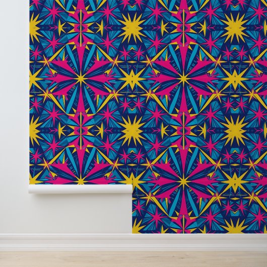 サイケデリックレトロ万華鏡のように千変万化するパターン剥離及びスティック 壁紙 (アプリケーション)