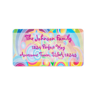 サイケデリックレトロ星パワーラベル ラベル