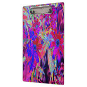 サイケデリックレトロ深紅とマゼンタの野花 クリップボード (左)