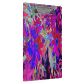 サイケデリックレトロ深紅とマゼンタの野花 クリップボード (右)