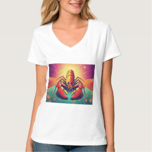 サイケデリックロブスター海 Tシャツ