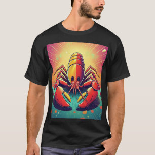 サイケデリックロブスター海 Tシャツ