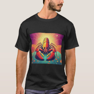 サイケデリックロブスター海 Tシャツ