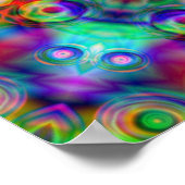 サイケデリック万華鏡のように千変万化するパターンコンスト ポスター (角)