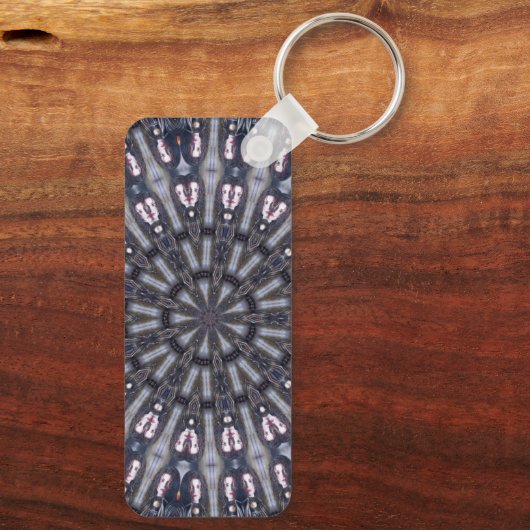 サイケデリック万華鏡のように千変万化するパターン/神秘的な記憶 キーホルダー (裏面)