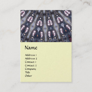 サイケデリック万華鏡のように千変万化するパターン/神秘的メモリーズモノグラム 名刺