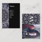 サイケデリック万華鏡のように千変万化するパターン/神秘的メモリーズモノグラム 名刺 (正面/裏面)